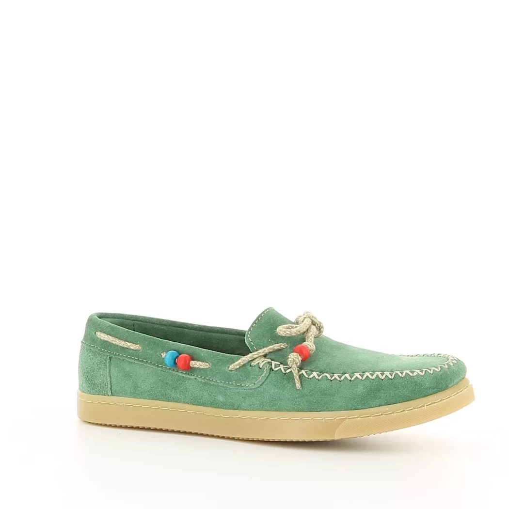 Image (1) de la chaussures Miss Boho - Mocassins Vert en Cuir nubuck