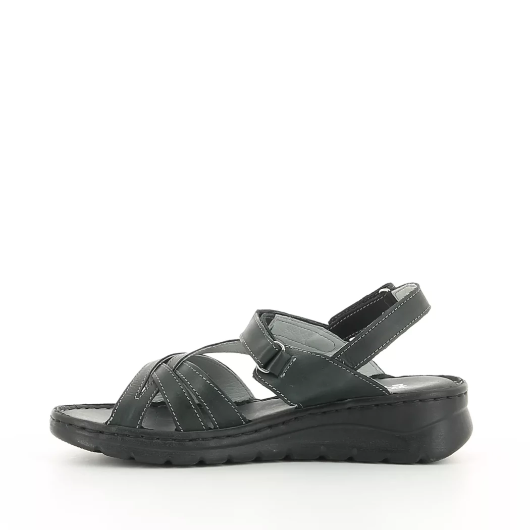 Image (4) de la chaussures Calba - Sandales et Nu-Pieds Noir en Cuir