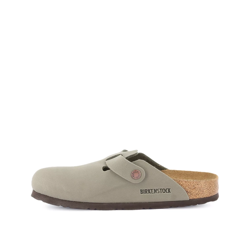 Image (4) de la chaussures Birkenstock - Mules et Sabots Taupe en Cuir nubuck
