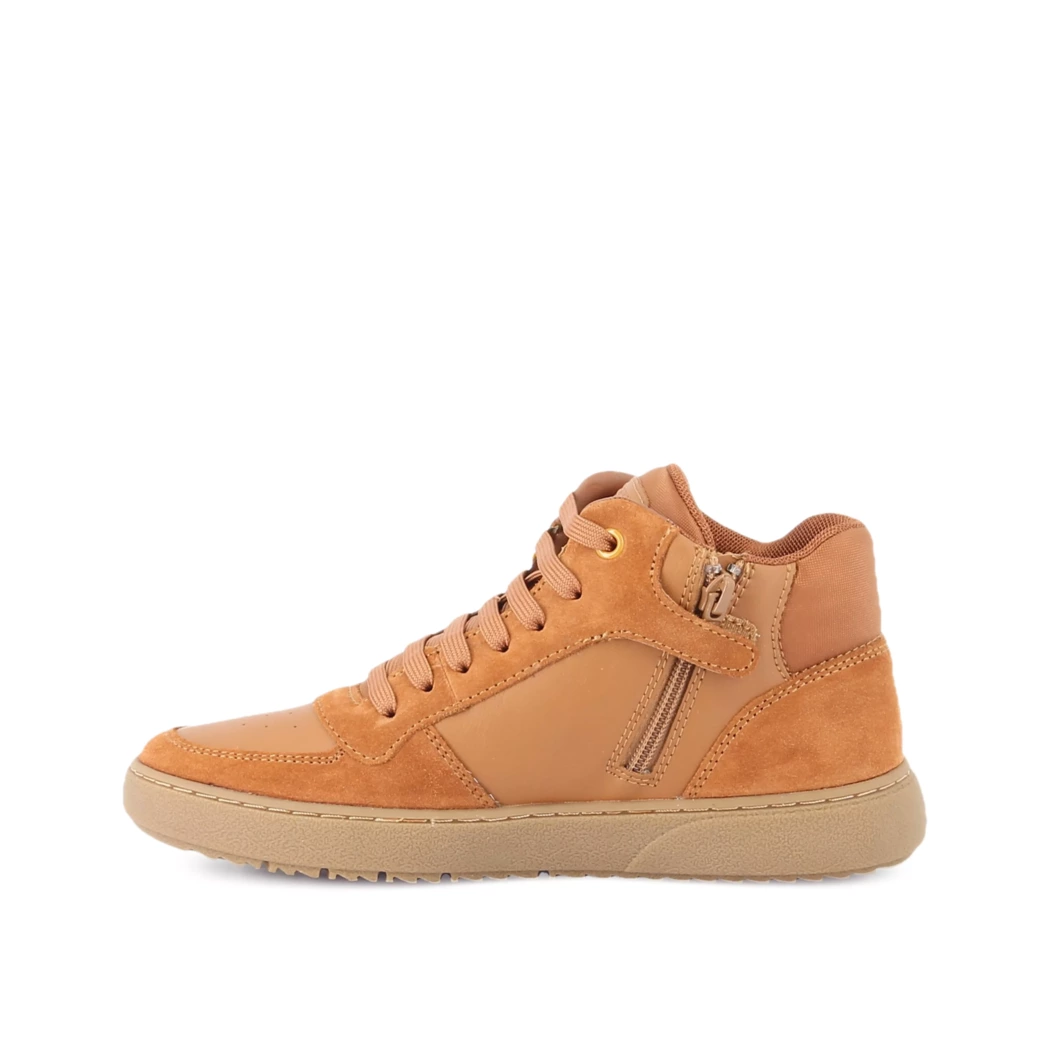 Image (4) de la chaussures Geox - Bottines Cuir naturel / Cognac en Cuir nubuck