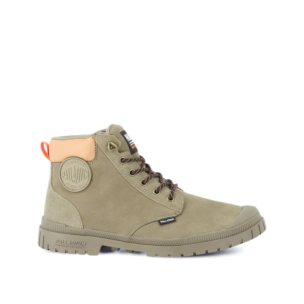 Image (2) de la chaussures Palladium - Bottines Vert en Cuir nubuck