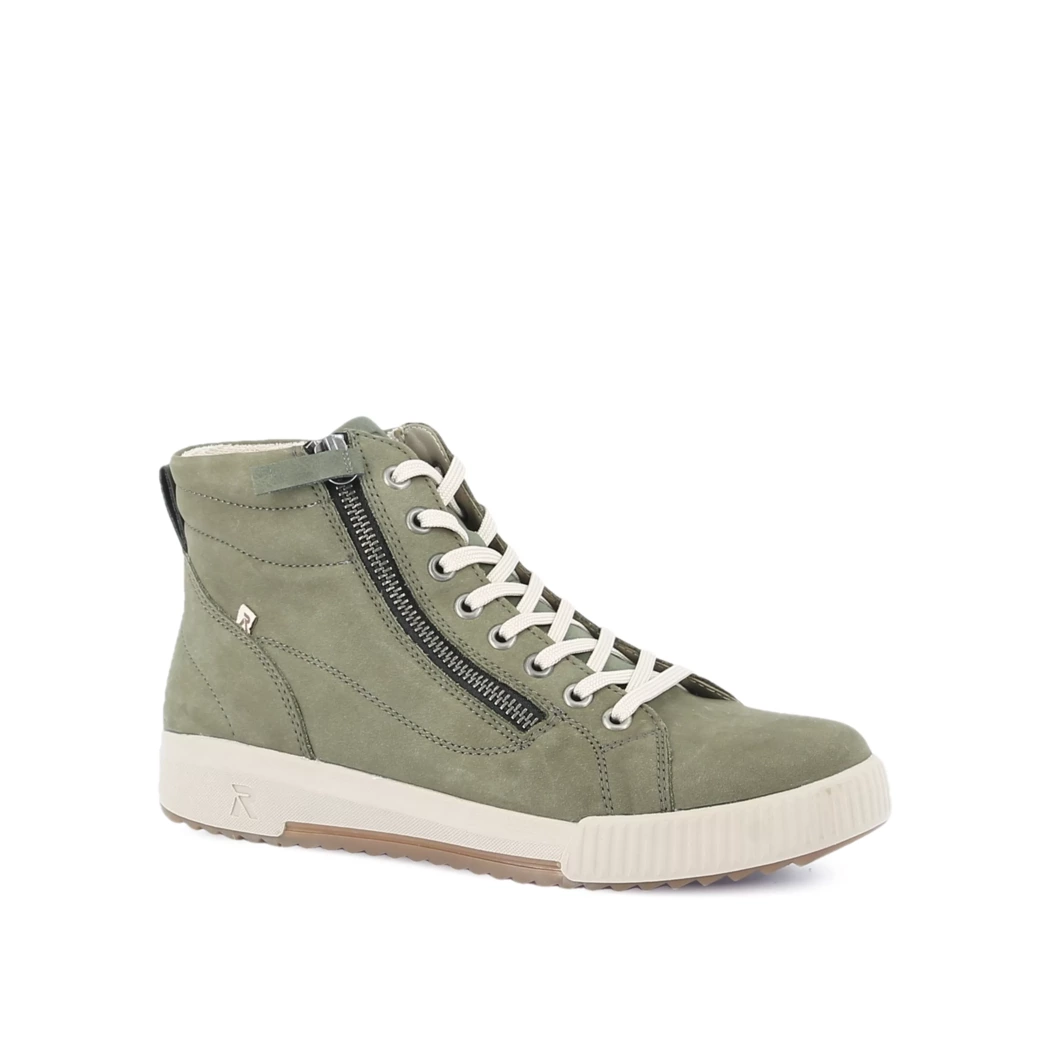 Image (1) de la chaussures Rieker - Bottines Vert en Cuir nubuck