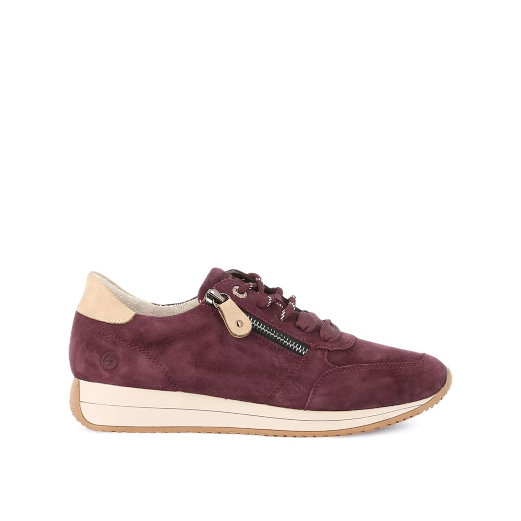 Image (2) de la chaussures Remonte - Baskets Bordeaux en Cuir nubuck
