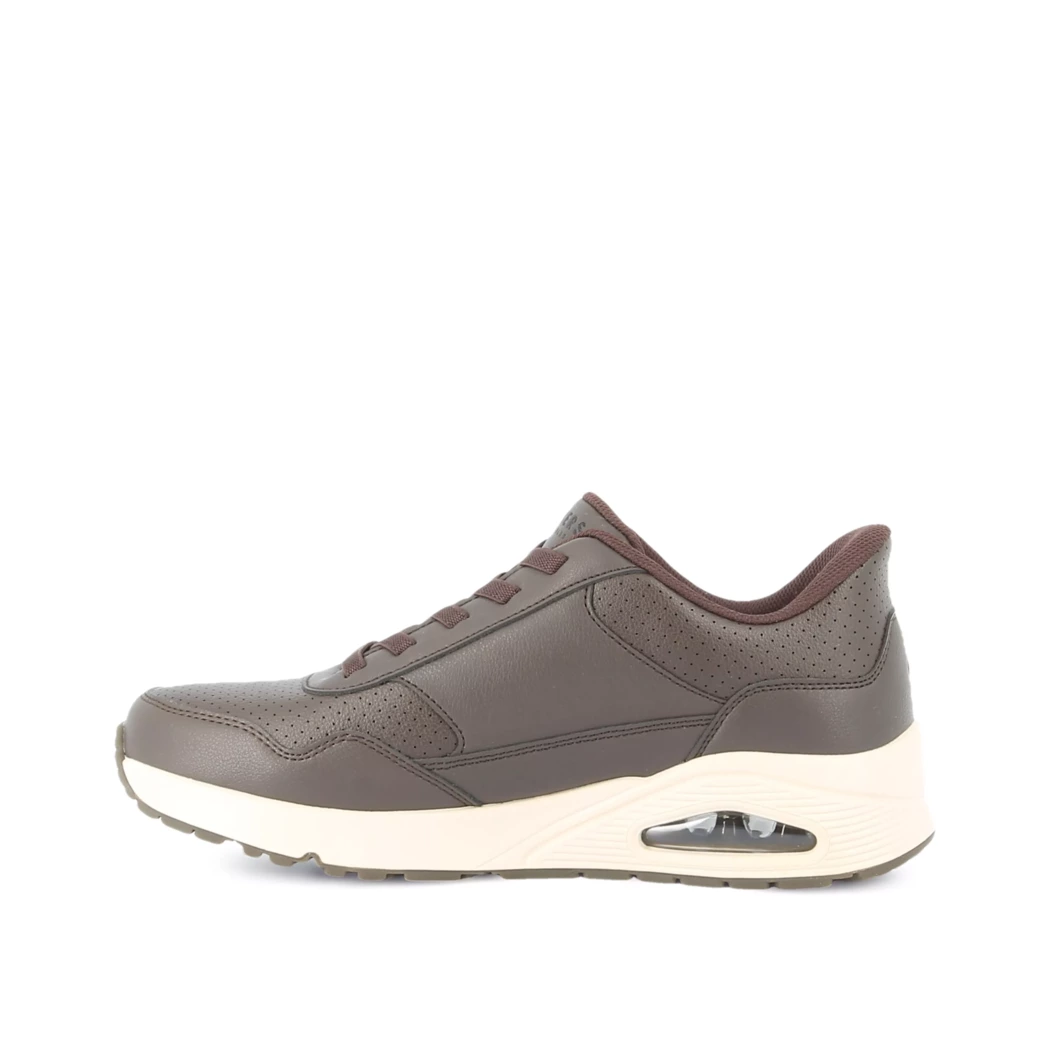 Image (4) de la chaussures Skechers - Baskets Marron en Cuir synthétique