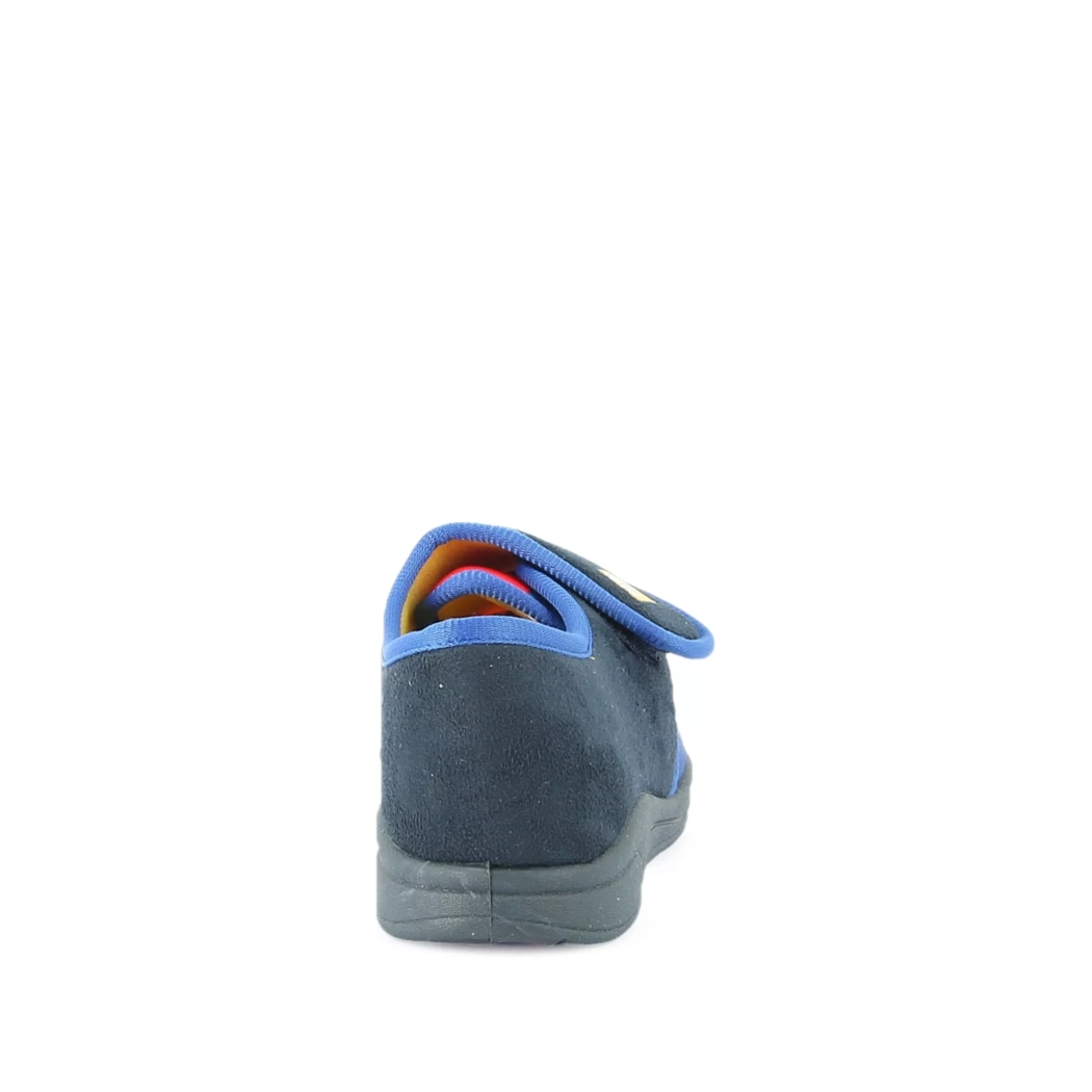 Image (3) de la chaussures Mario - Pantoufles et Chaussons Bleu en Textile