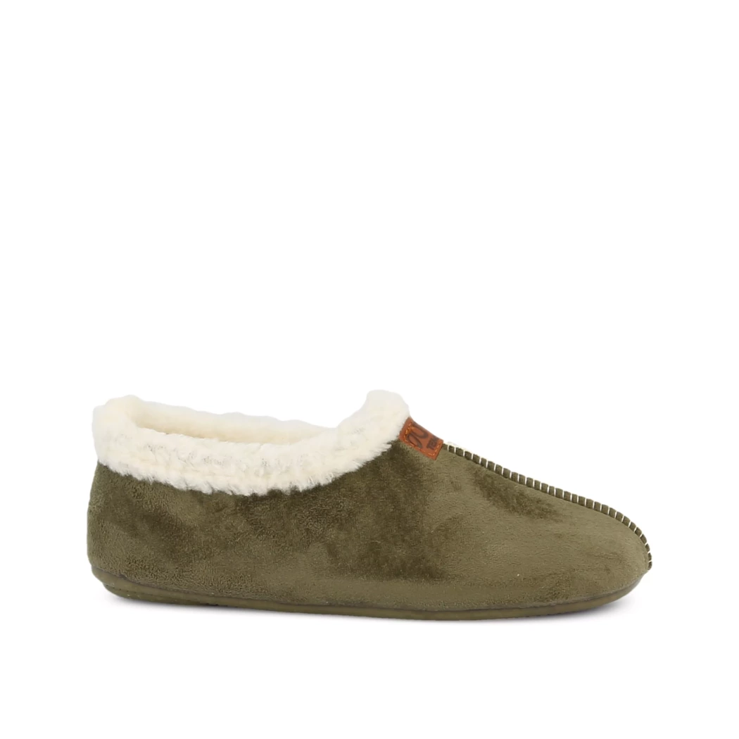 Image (2) de la chaussures OUF!... - Pantoufles et Chaussons Vert en Cuir synthétique