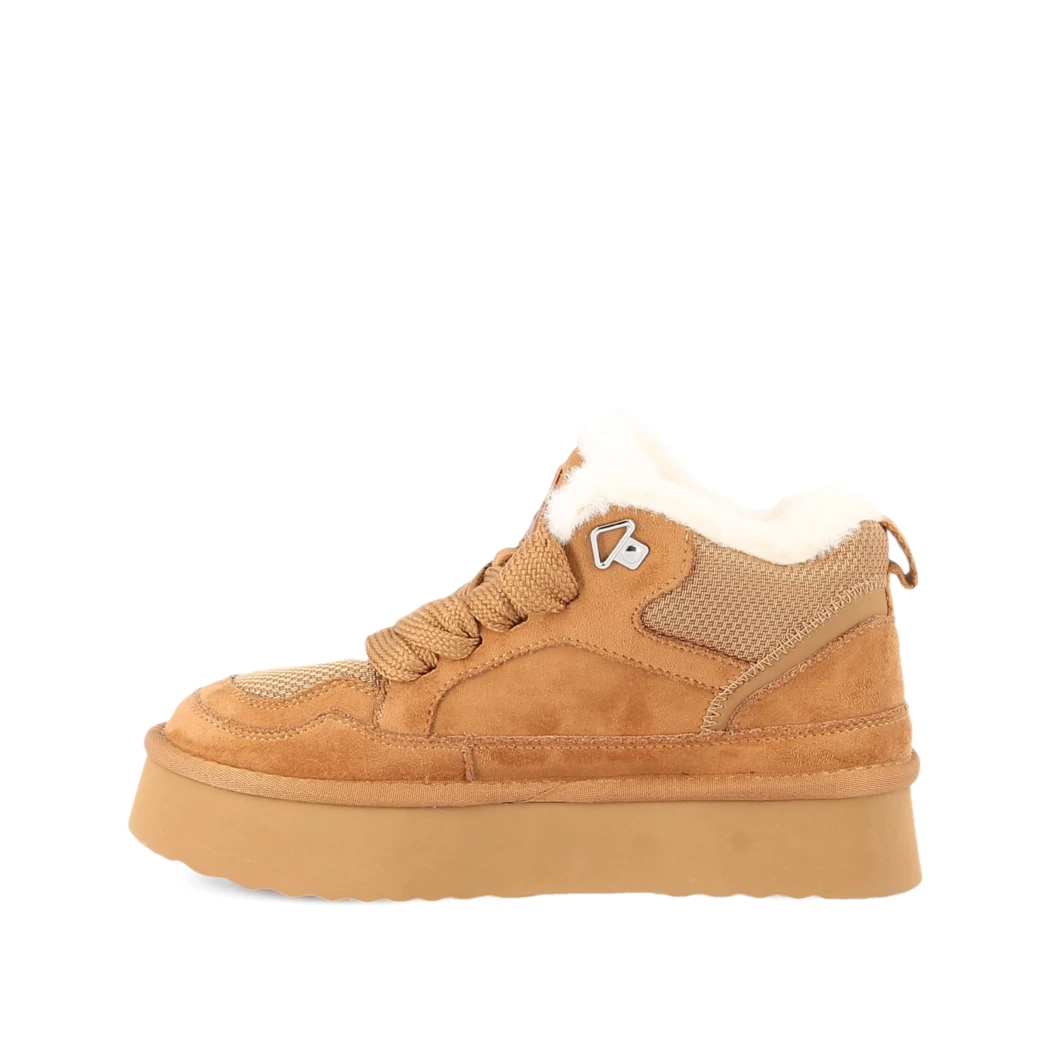 Image (4) de la chaussures Xti - Baskets Cuir naturel / Cognac en Cuir nubuck