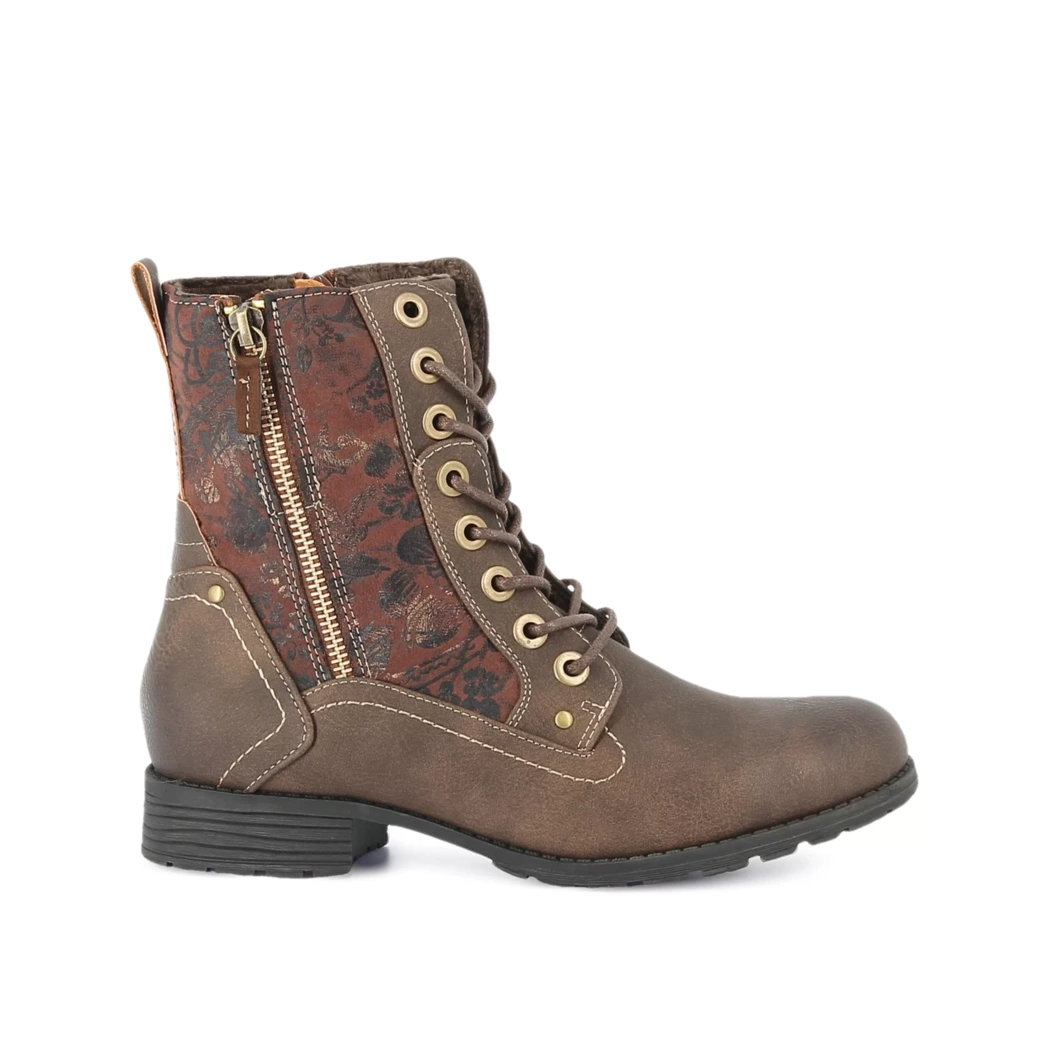 Image (2) de la chaussures Divina - Bottines Marron en Cuir synthétique