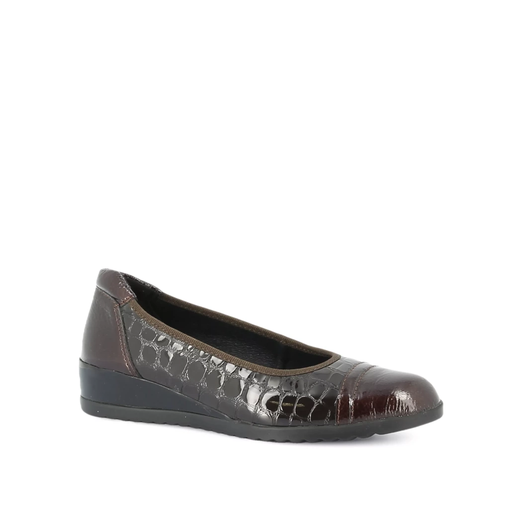 Image (1) de la chaussures Sens - Escarpins Marron en Cuir vernis