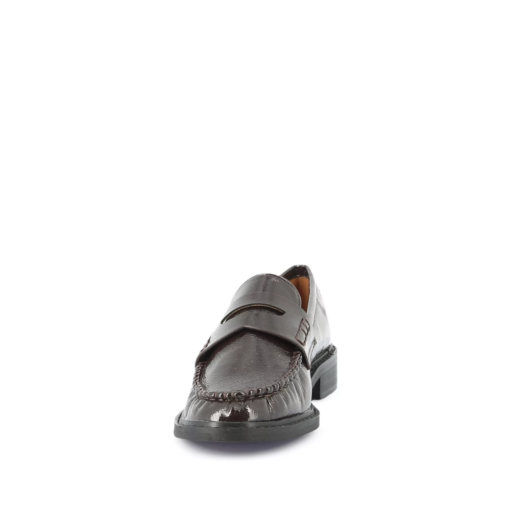 Image (5) de la chaussures Poelman - Mocassins Marron en Cuir vernis