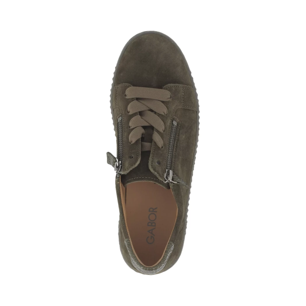 Image (6) de la chaussures Gabor - Baskets Vert en Cuir nubuck
