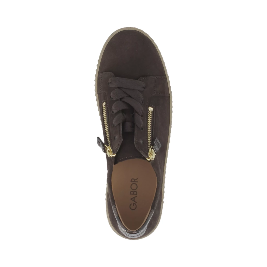 Image (6) de la chaussures Gabor - Baskets Marron en Cuir nubuck