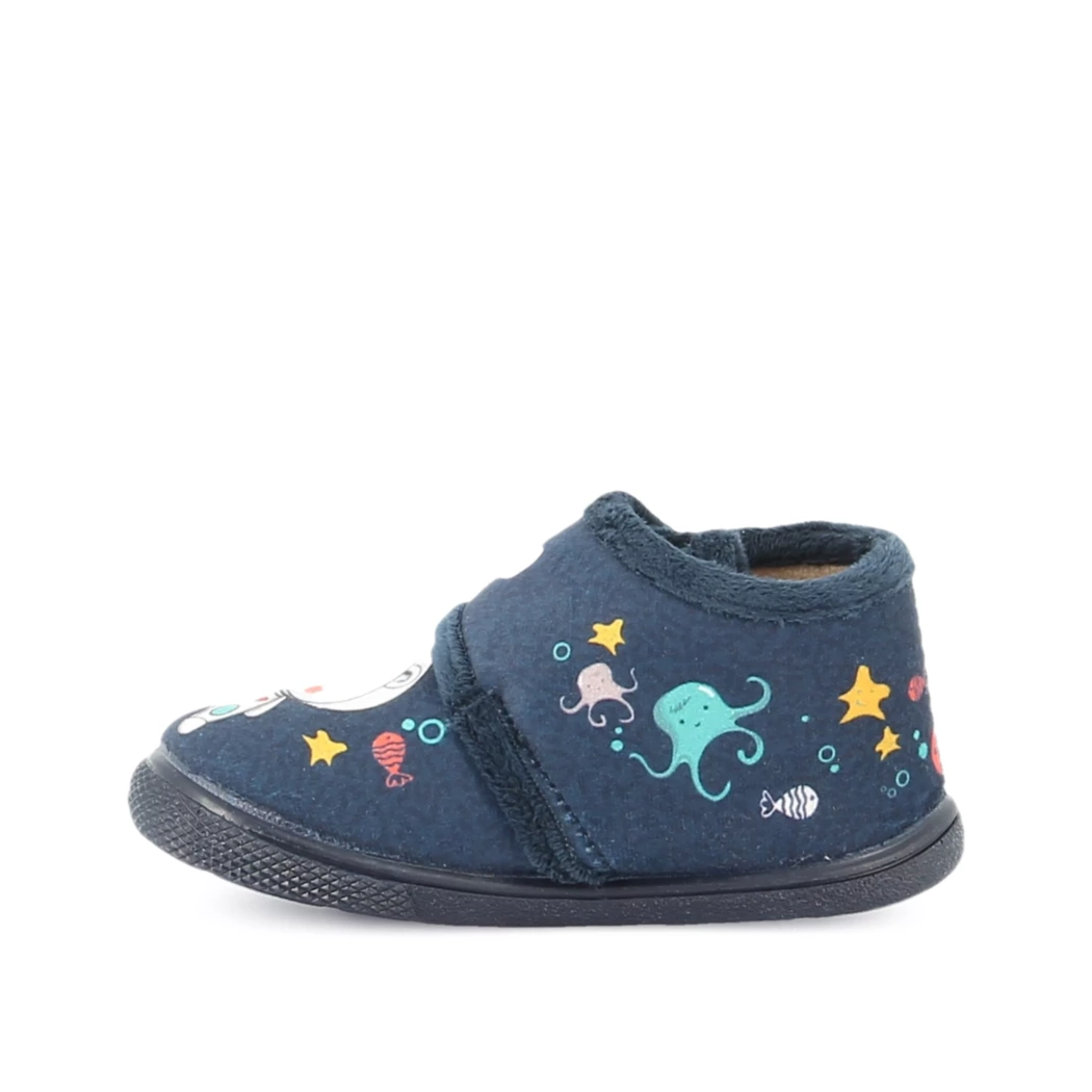 Image (4) de la chaussures Vul ladi - Pantoufles et Chaussons Bleu en Textile