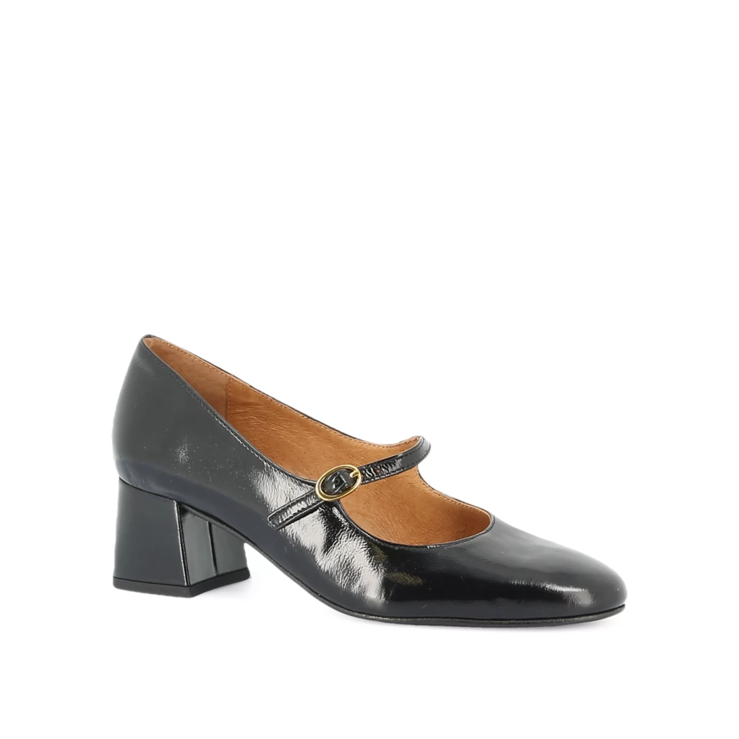 Image (1) de la chaussures Les Fees de Bengale - Escarpins Noir en Cuir vernis