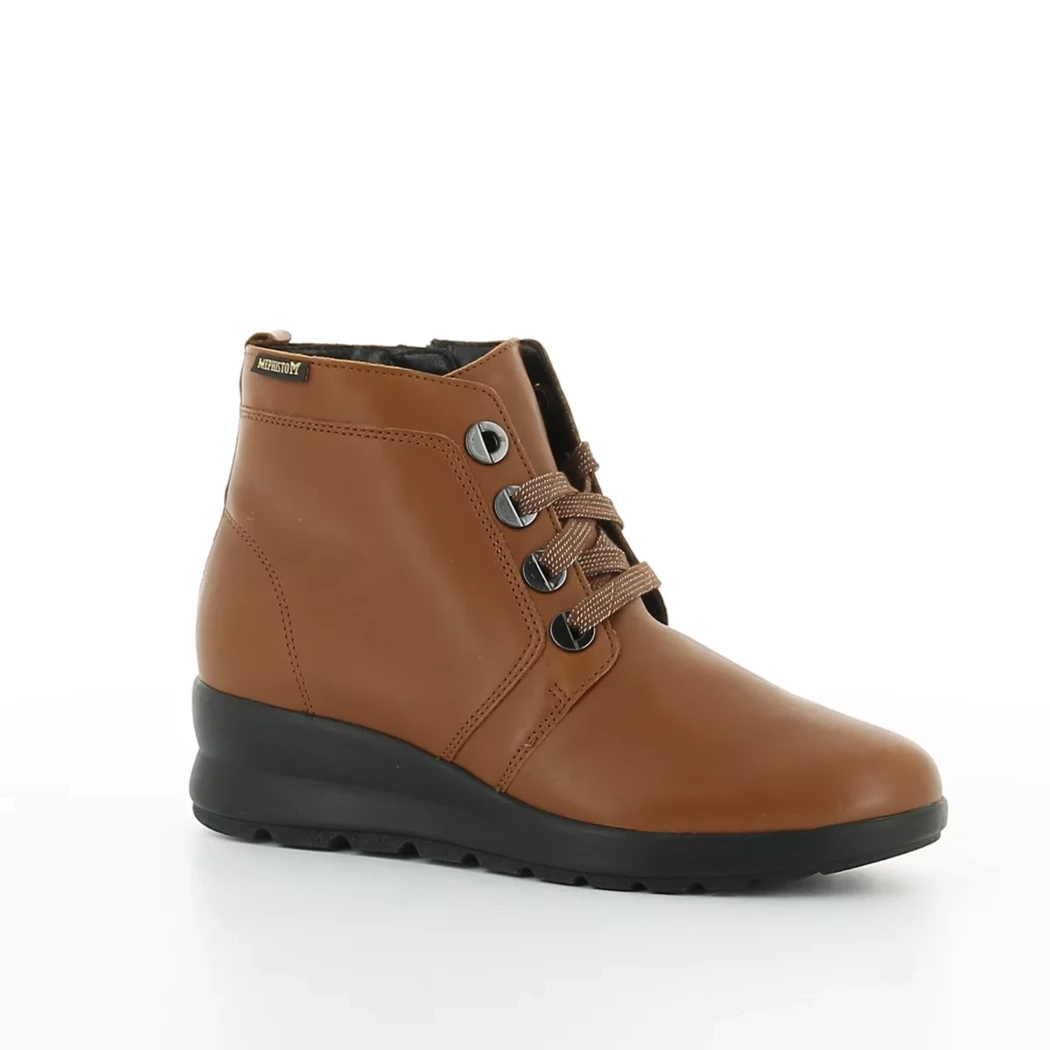 Image (1) de la chaussures Mephisto - Bottines Cuir naturel / Cognac en Cuir