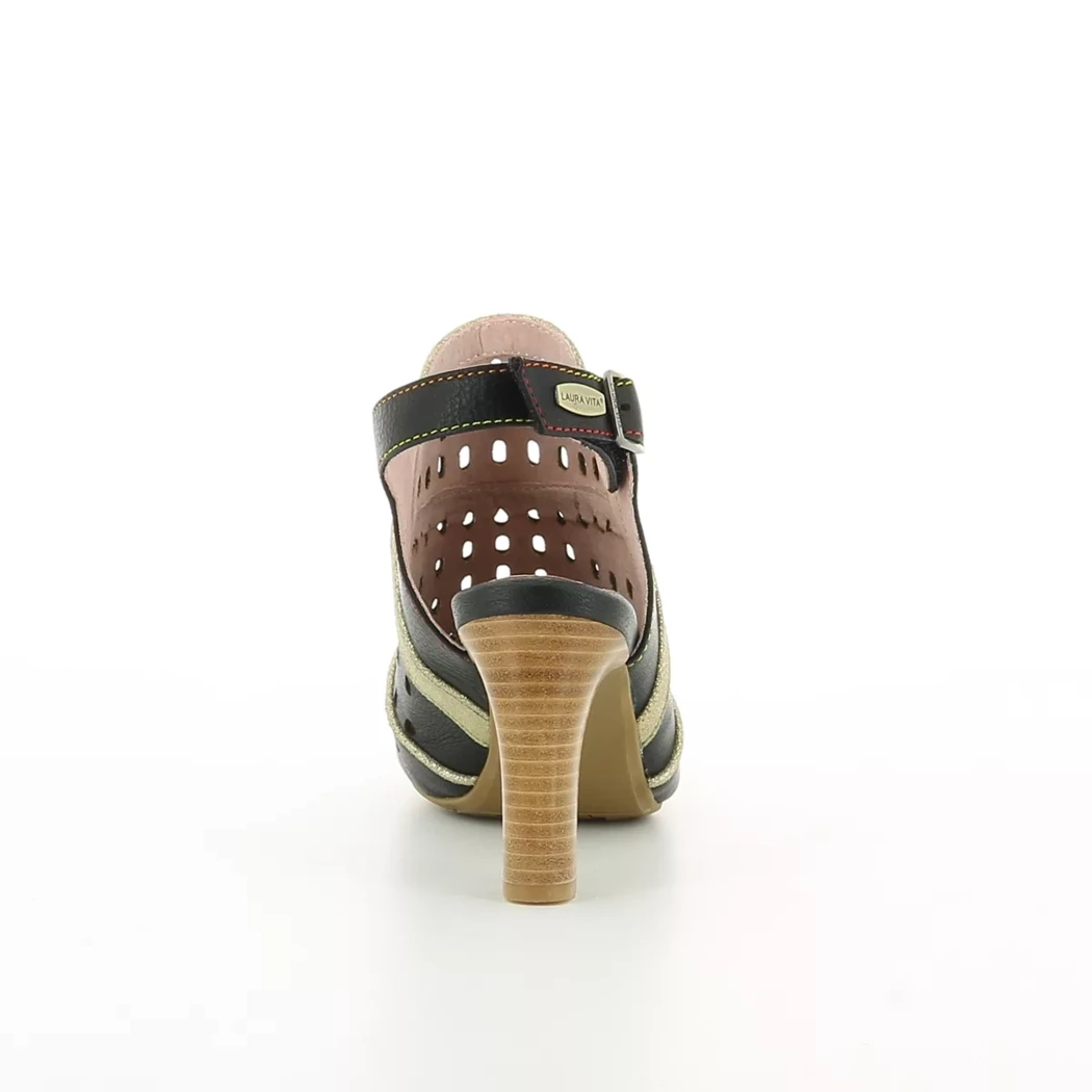 Image (3) de la chaussures Laura Vita - Sandales et Nu-Pieds Noir en Cuir
