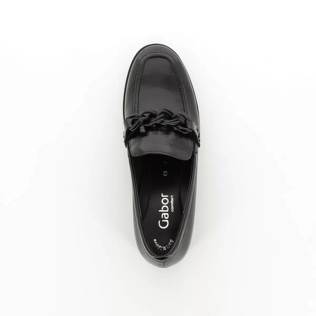 Image (6) de la chaussures Gabor - Mocassins Noir en Cuir vernis