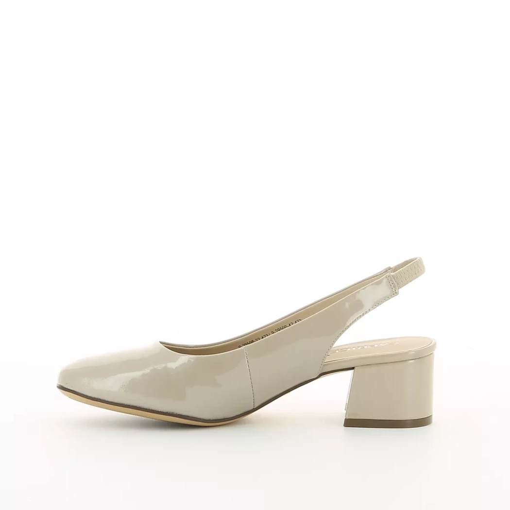 Image (4) de la chaussures Caprice - Escarpins Beige en Cuir vernis