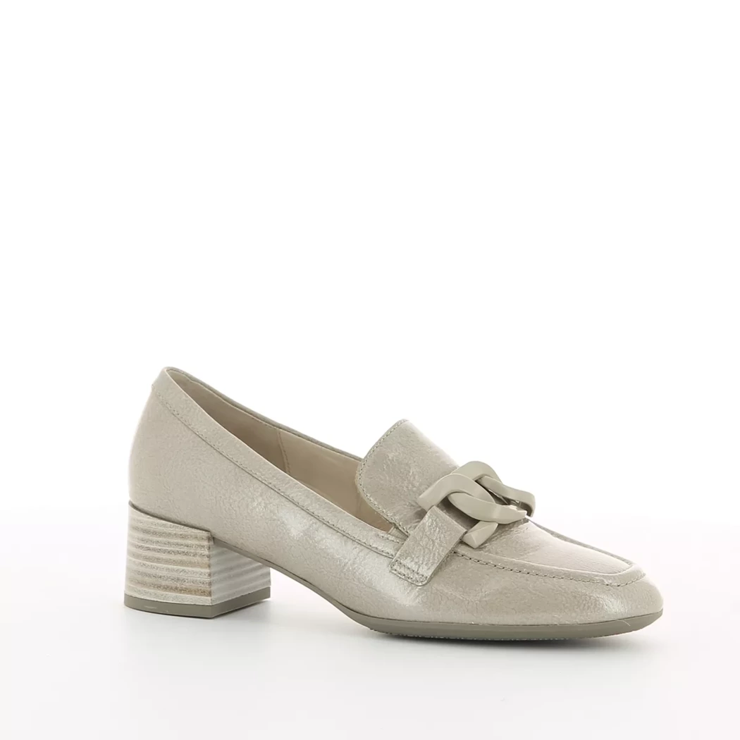 Image (1) de la chaussures Gabor - Mocassins Taupe en Cuir vernis