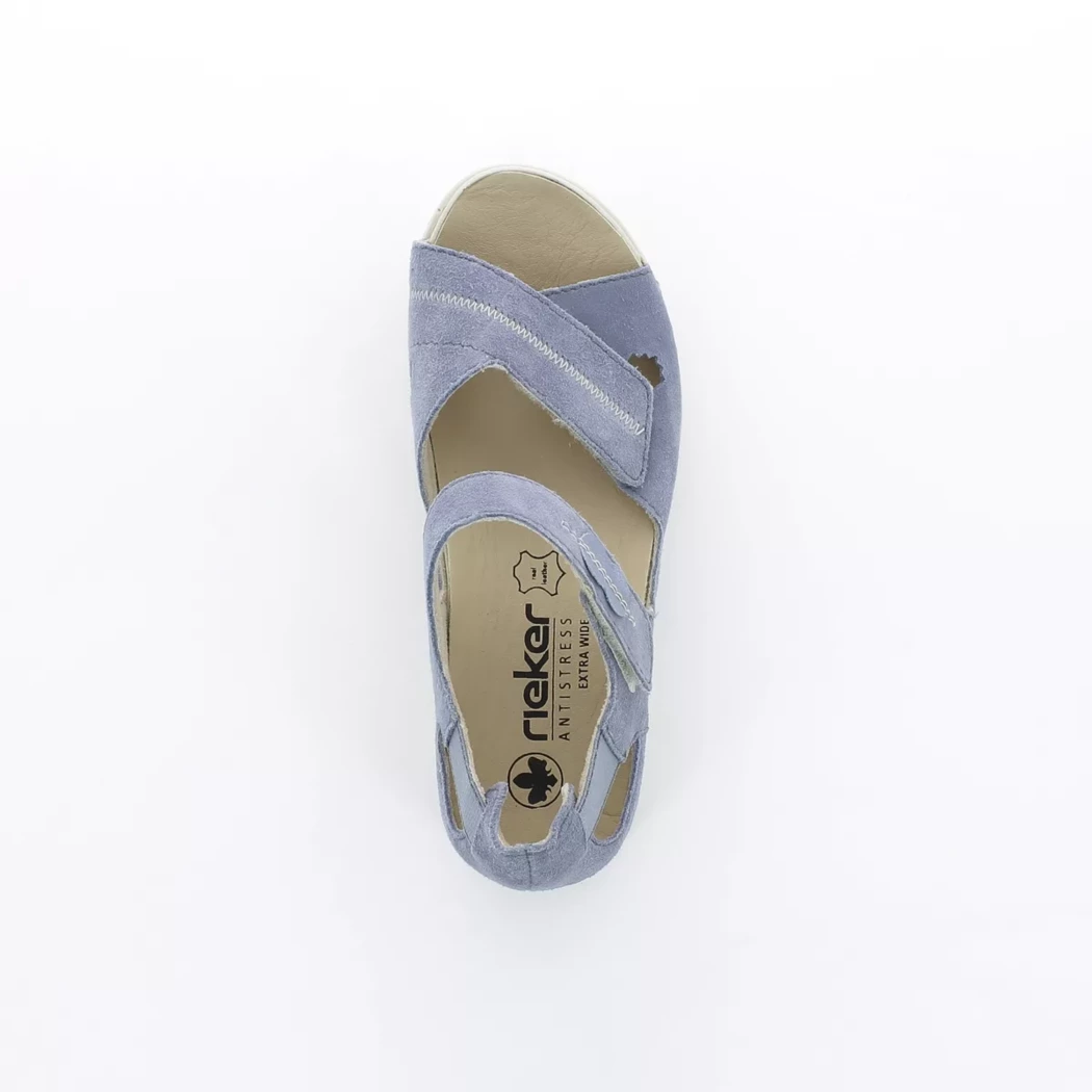 Image (6) de la chaussures Rieker - Sandales et Nu-Pieds Bleu en Cuir nubuck