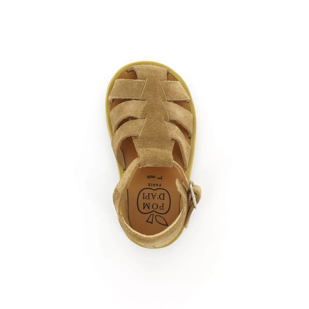 Image (6) de la chaussures Pom d api - Sandales et Nu-Pieds Taupe en Cuir nubuck