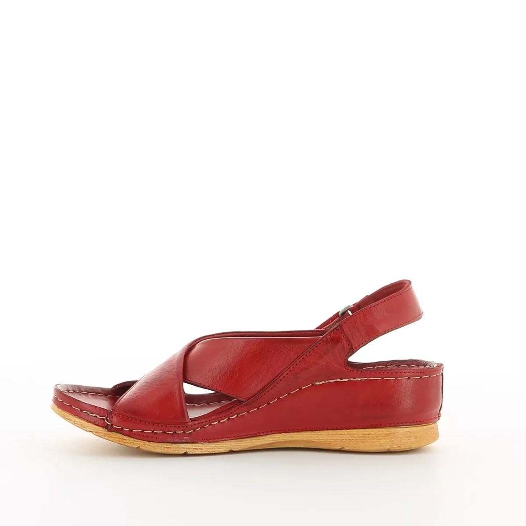 Image (4) de la chaussures Karyoka - Sandales et Nu-Pieds Rouge en Cuir