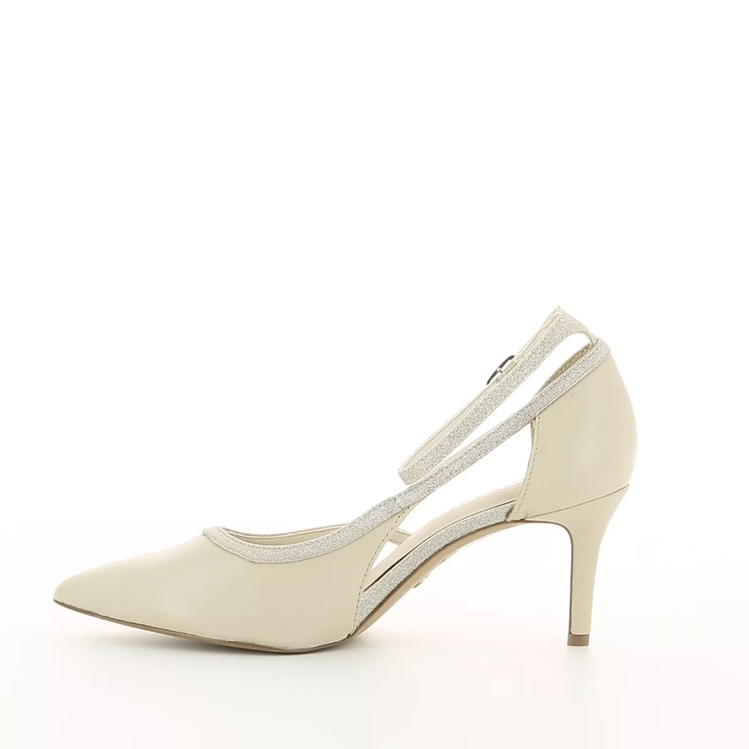 Image (4) de la chaussures Tamaris - Escarpins Beige en Cuir et textile Image (4) de la chaussures Tamaris - Escarpins Beige en Cuir et textile