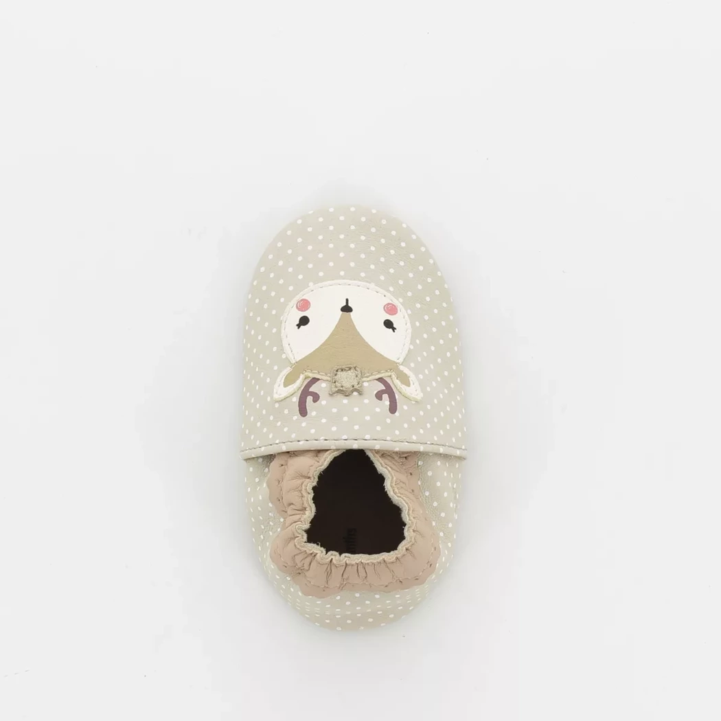 Image (6) de la chaussures Robeez - Chaussons bébé Beige en Cuir