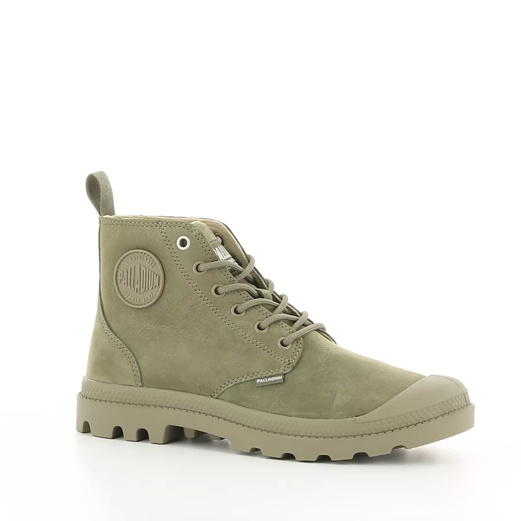 Image (1) de la chaussures Palladium - Bottines Vert en Cuir nubuck