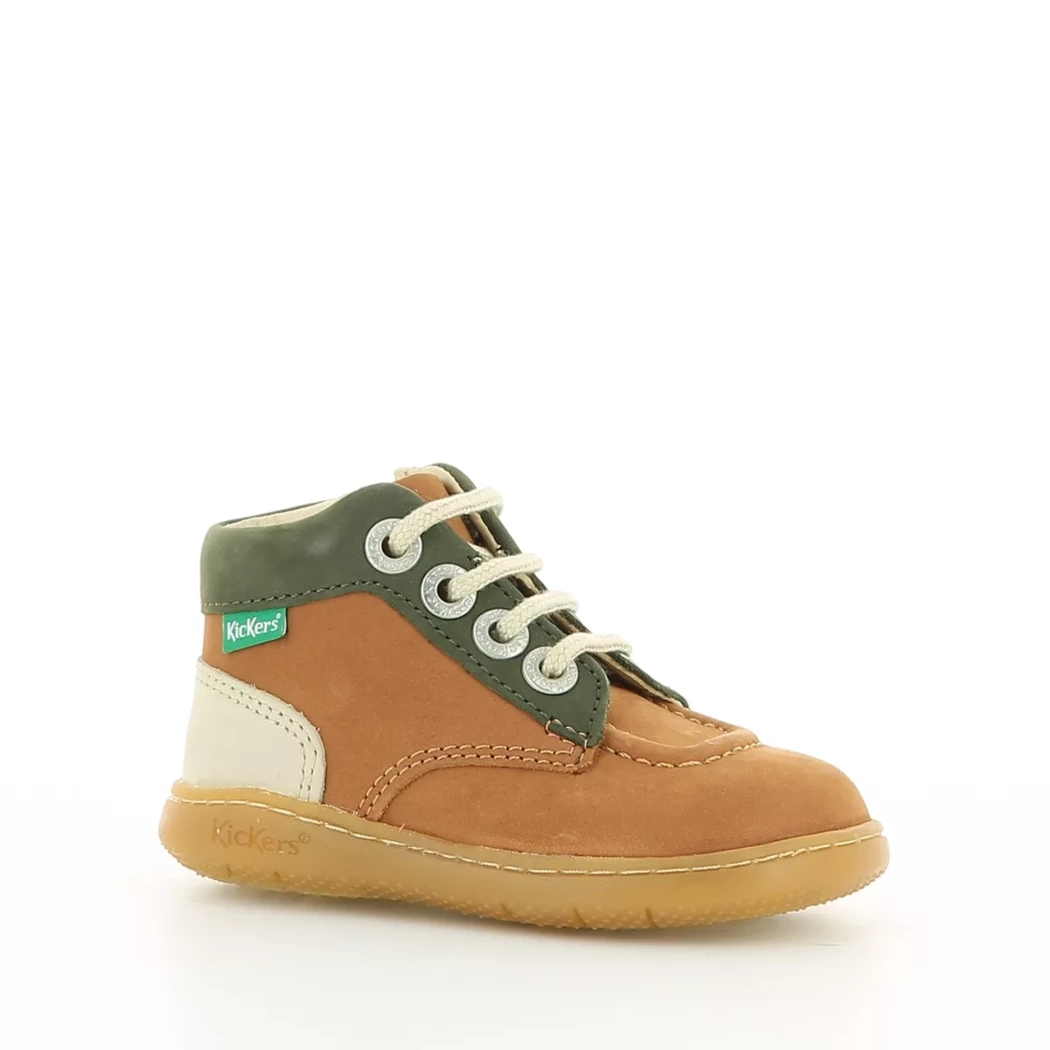 Image (1) de la chaussures Kickers - Bottines Cuir naturel / Cognac en Cuir nubuck