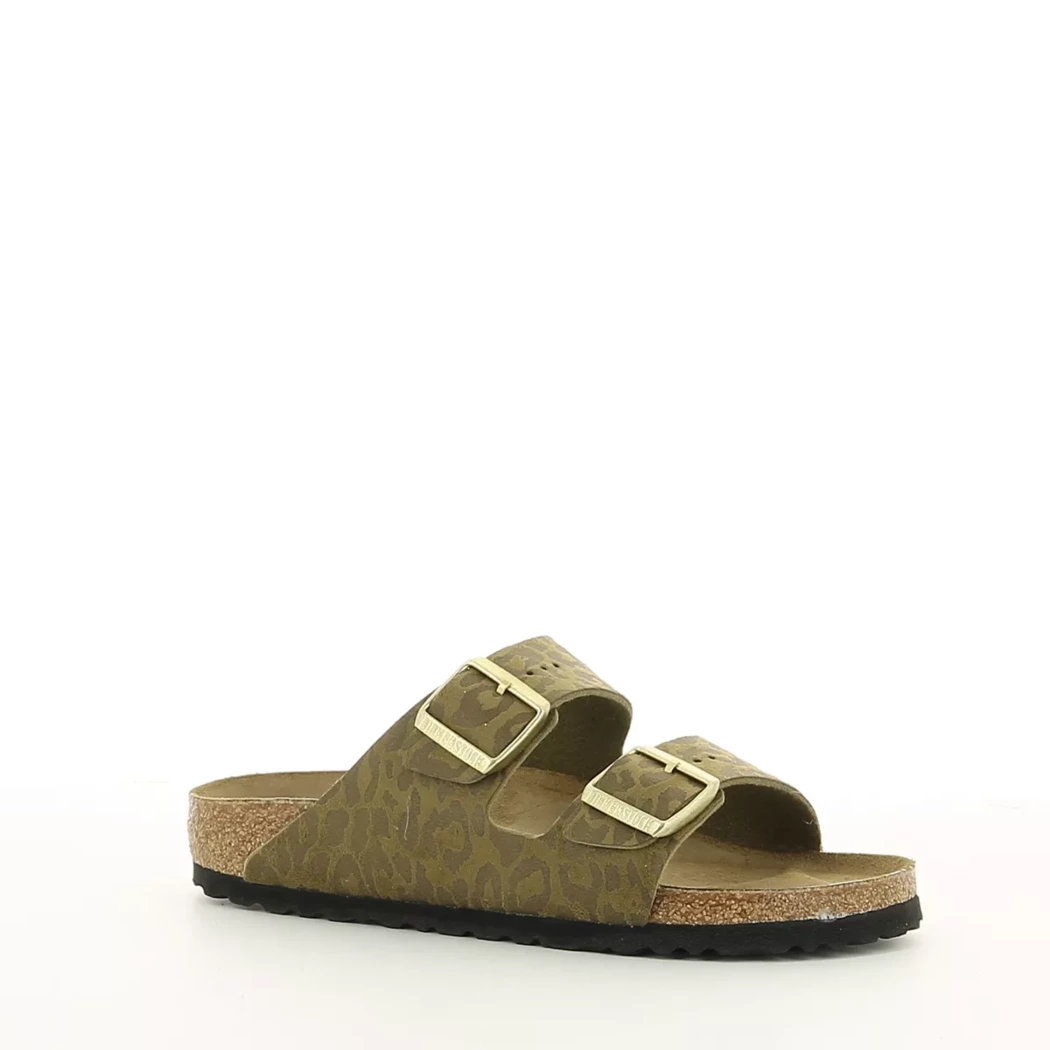 Image (1) de la chaussures Birkenstock - Mules et Sabots Vert en Cuir synthétique