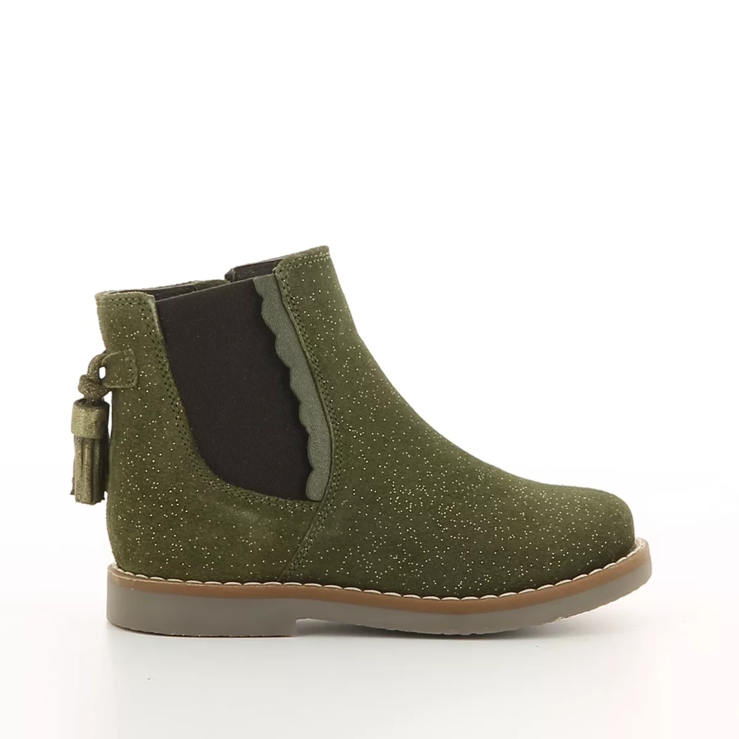 Image (2) de la chaussures Les Fees de Bengale - Boots Vert en Cuir synthétique