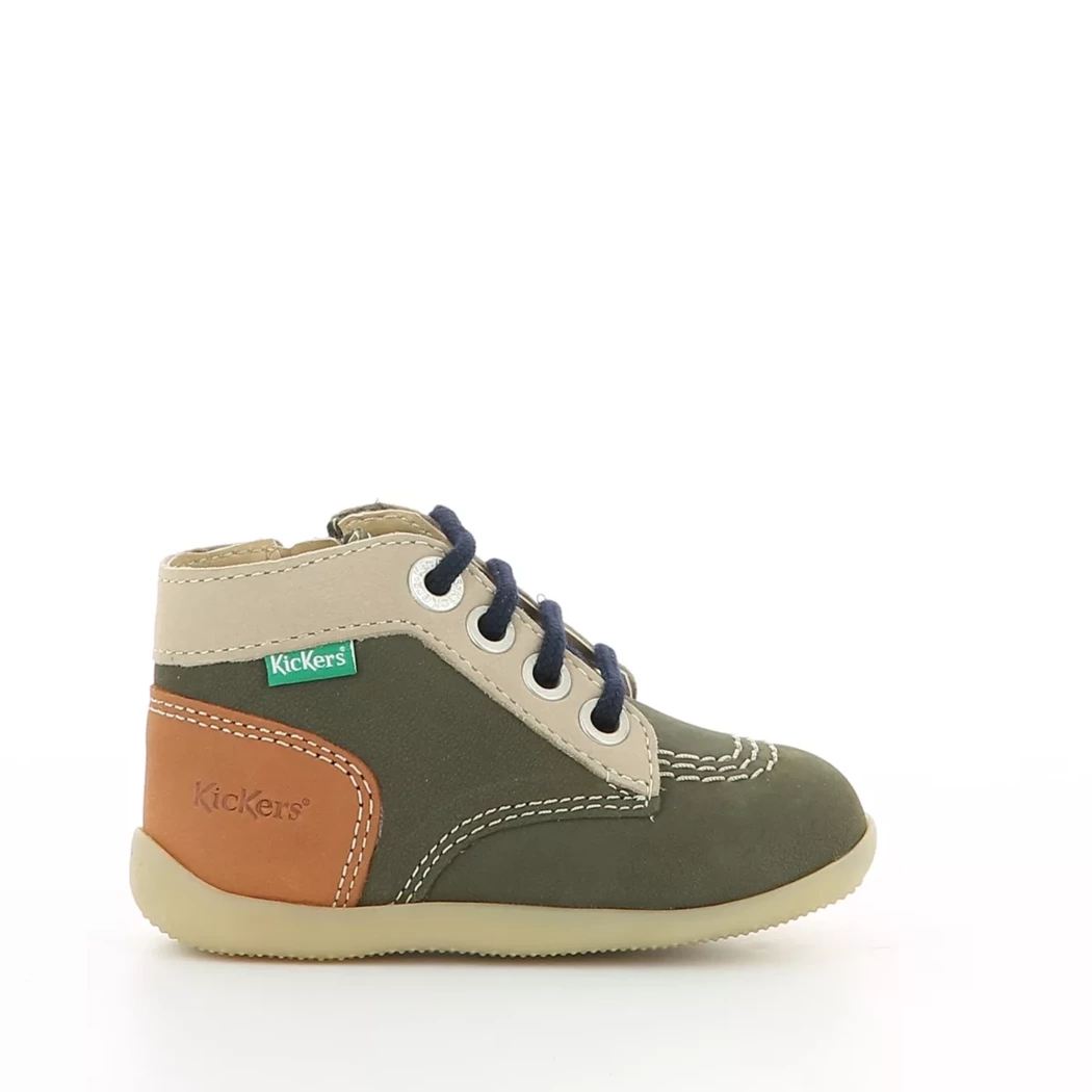Image (2) de la chaussures Kickers - Bottines Vert en Cuir nubuck
