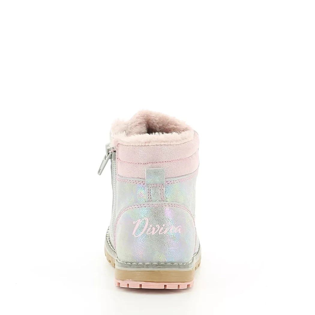 Image (3) de la chaussures Divina - Bottines Argent en Cuir synthétique