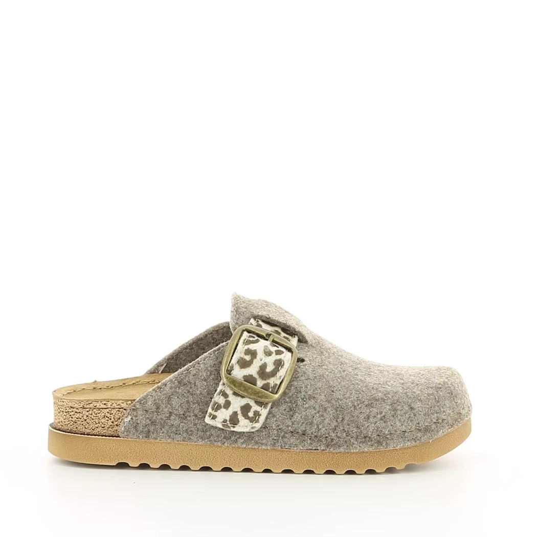 Image (2) de la chaussures OUF!... - Pantoufles et Chaussons Taupe en Textile