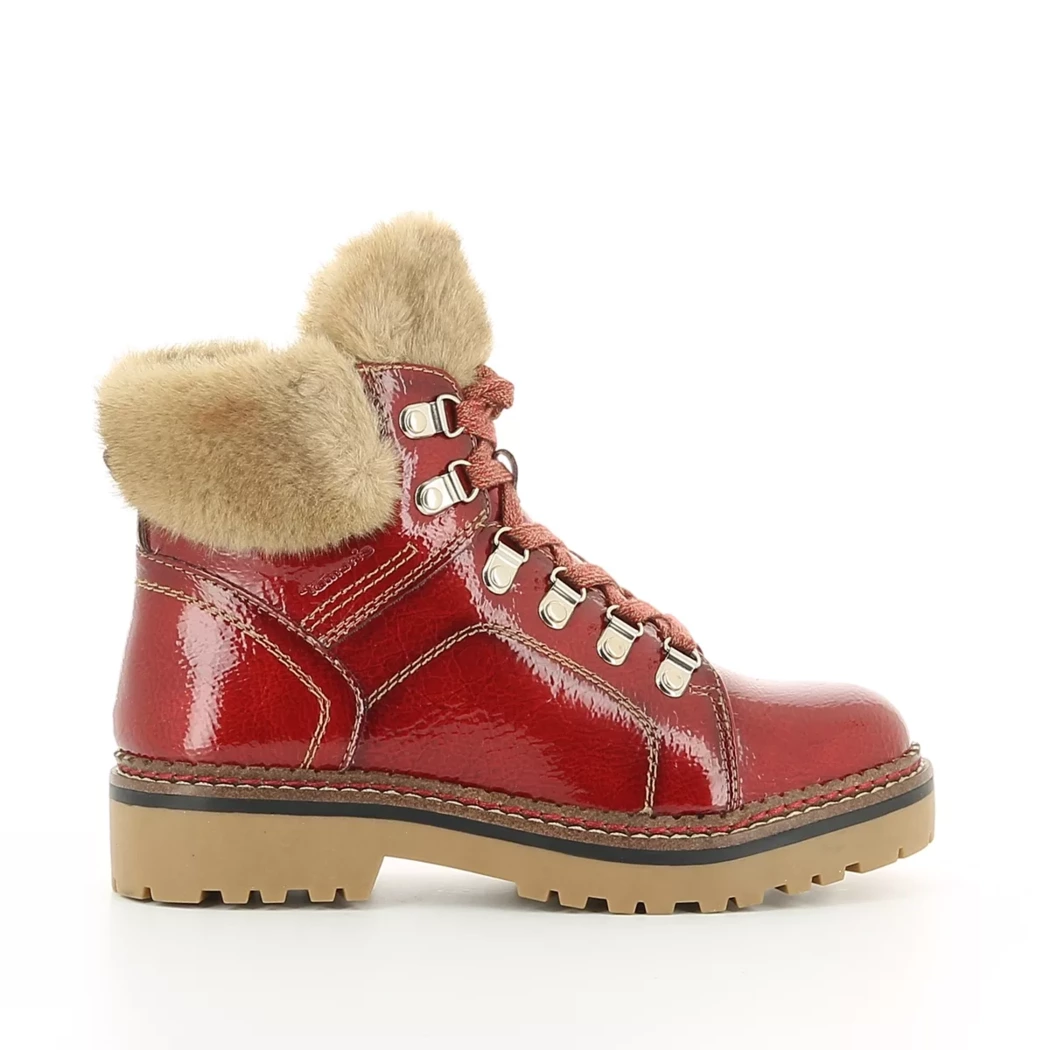 Image (2) de la chaussures Tamaris - Bottines Rouge en Cuir vernis