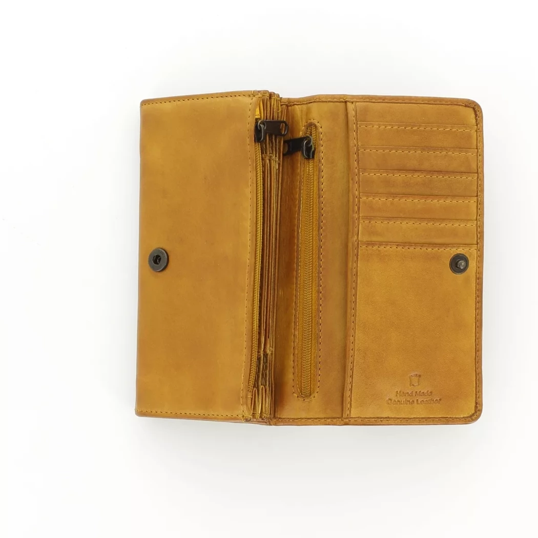 Image (2) de la chaussures Beardesign - Portefeuilles et Pochettes Jaune en Cuir