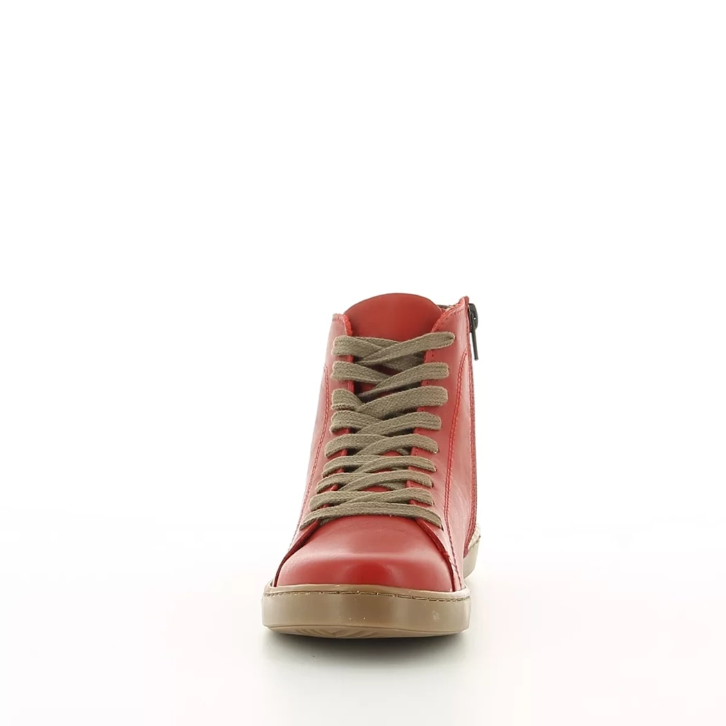 Image (5) de la chaussures Diabolo Studio - Bottines Rouge en Cuir