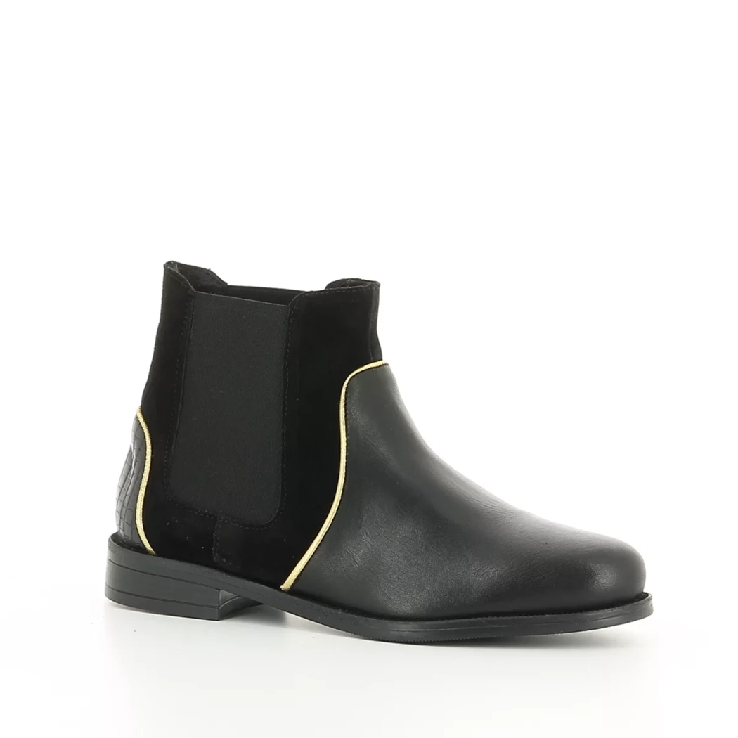 Image (1) de la chaussures Les Fees de Bengale - Boots Noir en Cuir