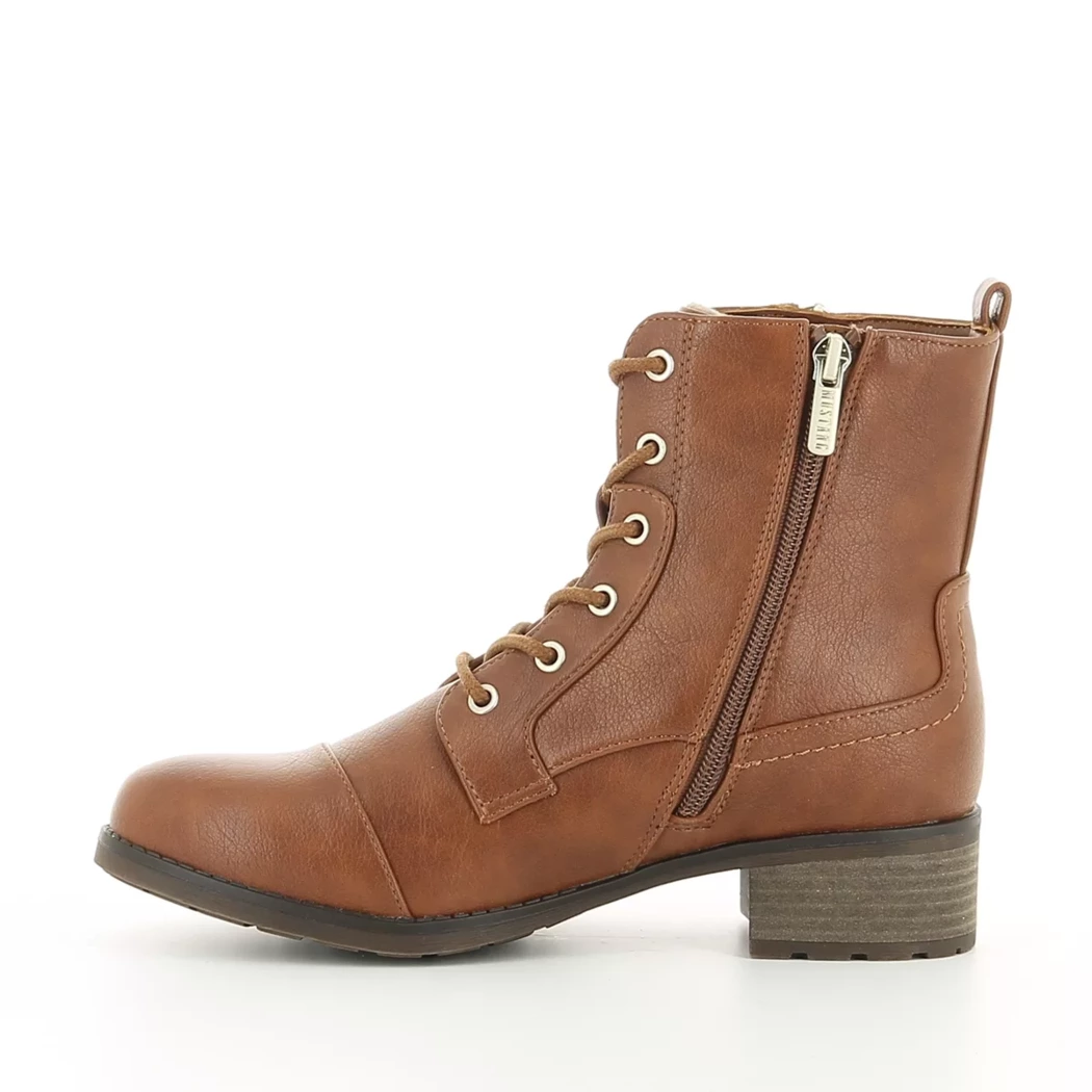 Image (4) de la chaussures Mustang - Bottines Cuir naturel / Cognac en Cuir synthétique