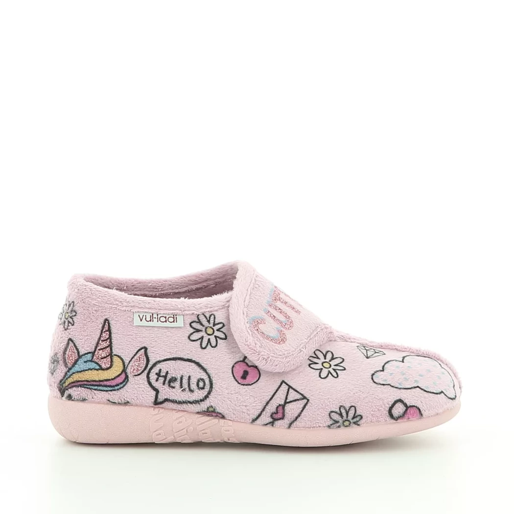 Image (2) de la chaussures Vul ladi - Pantoufles et Chaussons Rose en Textile