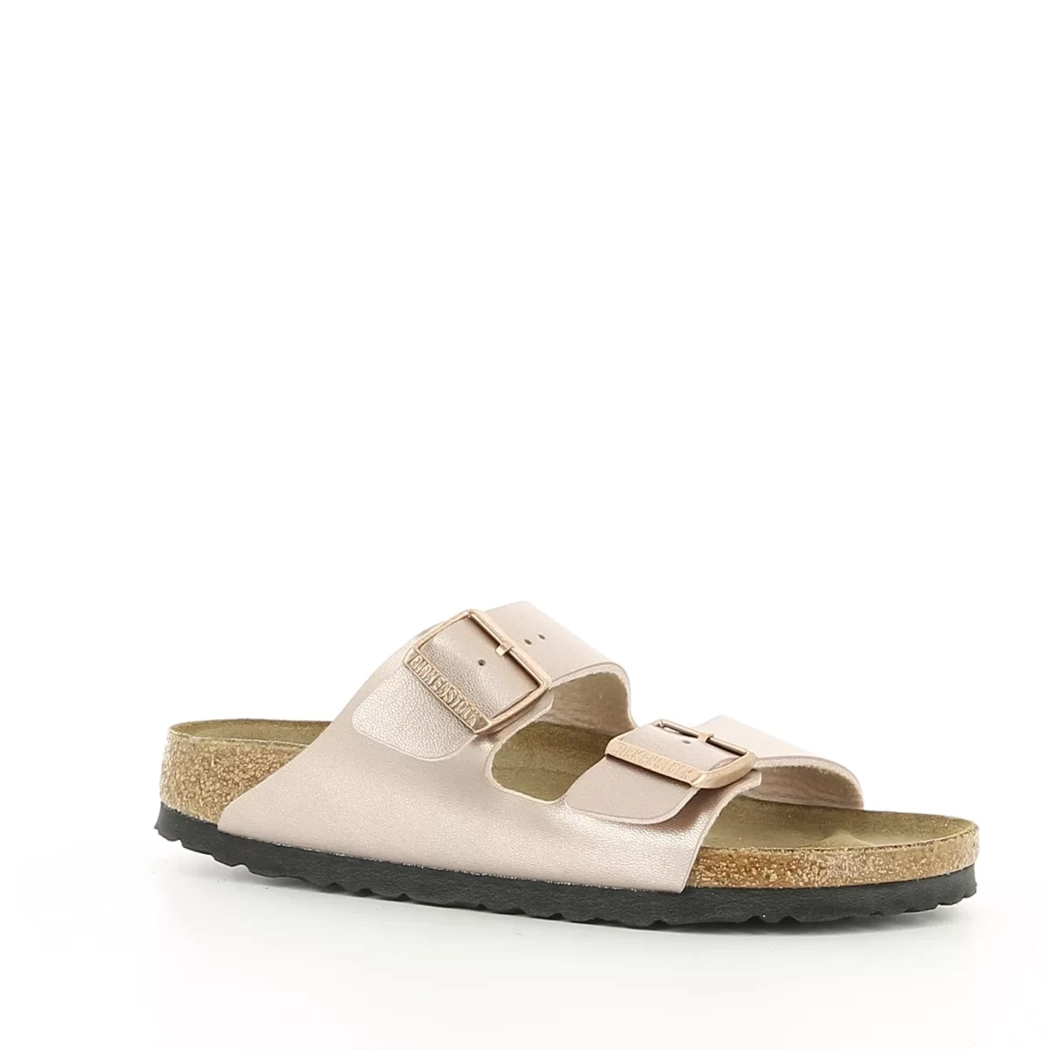 Image (1) de la chaussures Birkenstock - Mules et Sabots Orange en Cuir synthétique