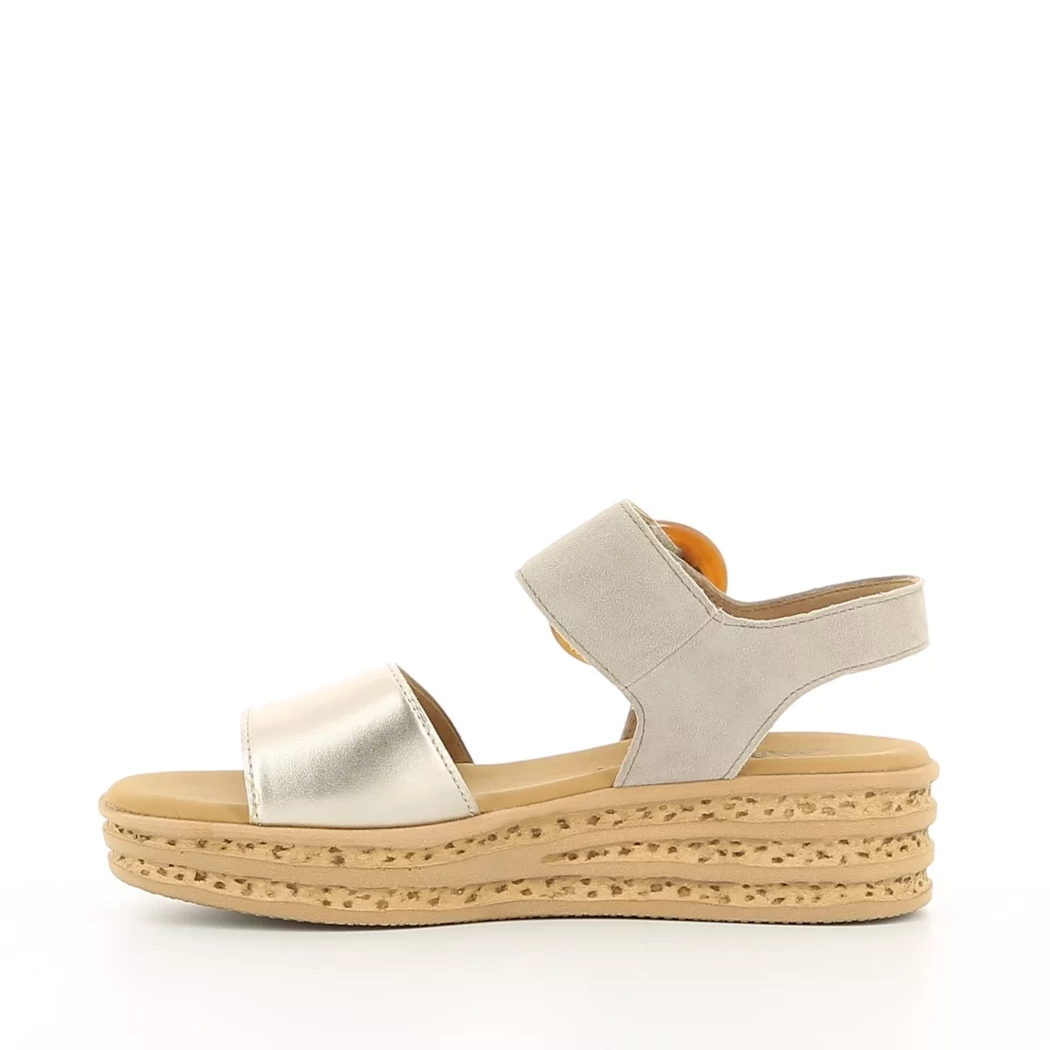 Image (4) de la chaussures Gabor - Sandales et Nu-Pieds Taupe en Cuir