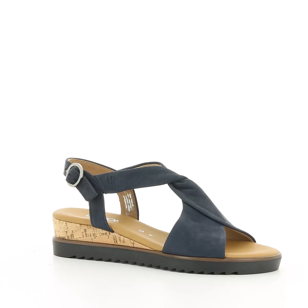 Image (1) de la chaussures Gabor - Sandales et Nu-Pieds Bleu en Cuir nubuck