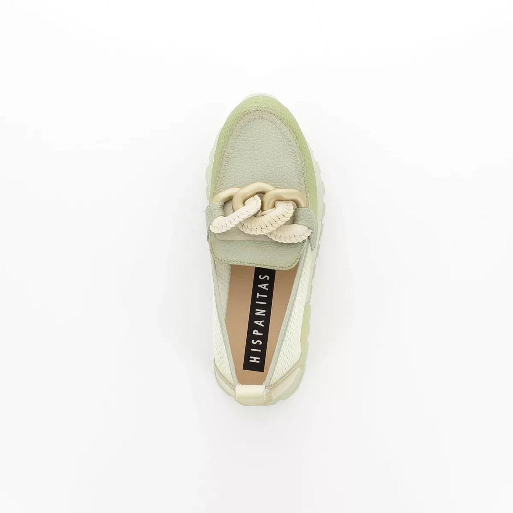Image (6) de la chaussures Hispanitas - Mocassins Vert en Cuir et textile