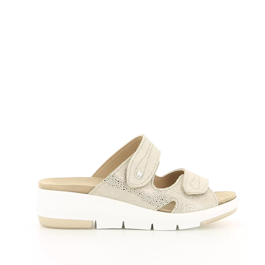 Image (2) de la chaussures Sens - Mules et Sabots Beige en Cuir nubuck