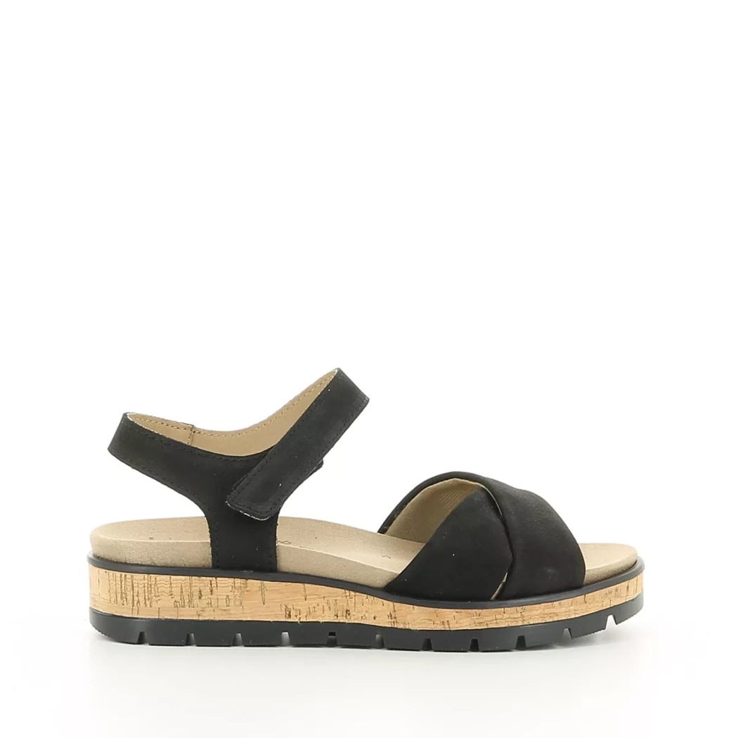 Image (2) de la chaussures Sens - Sandales et Nu-Pieds Noir en Cuir nubuck
