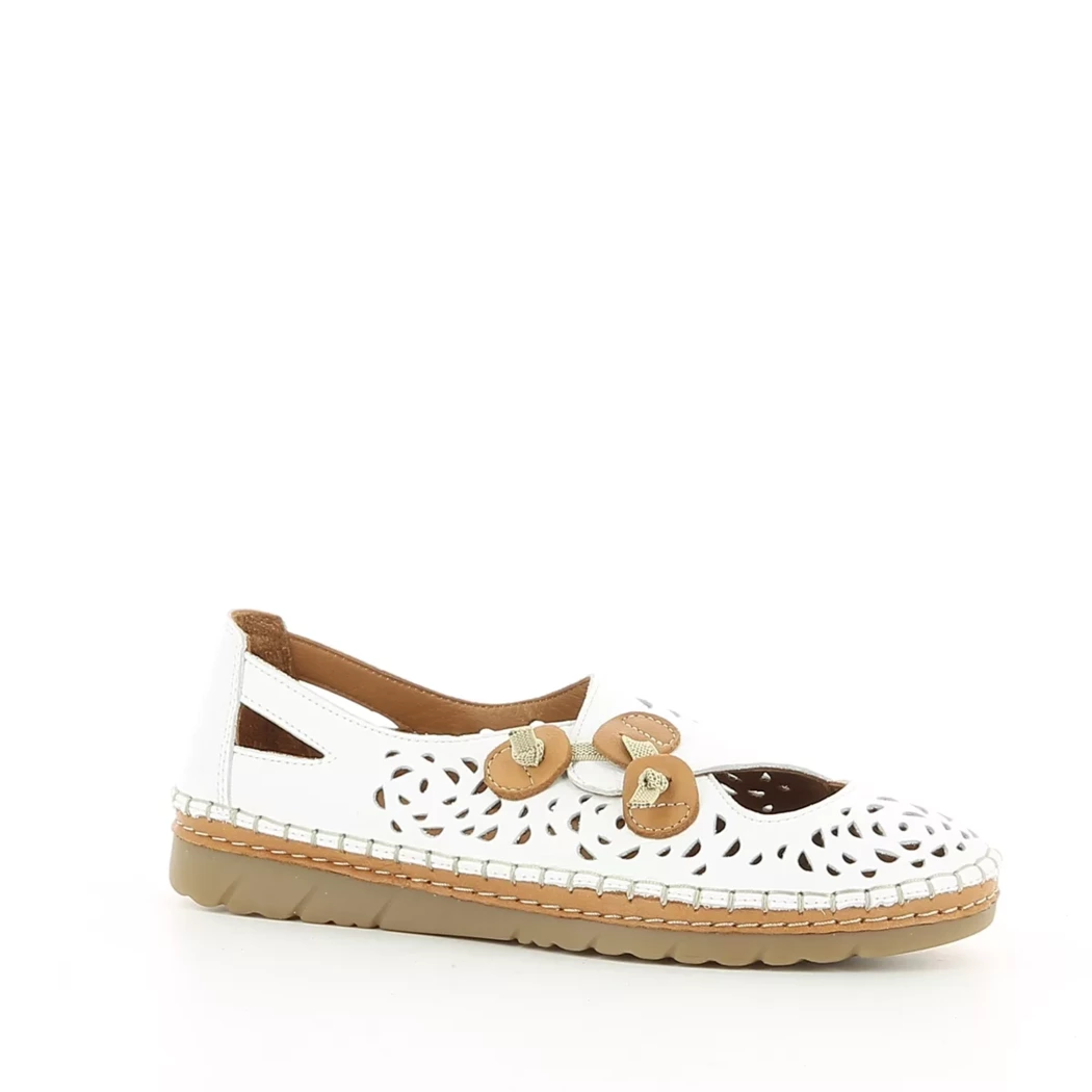 Image (1) de la chaussures Diabolo Studio - Ballerines Blanc en Cuir