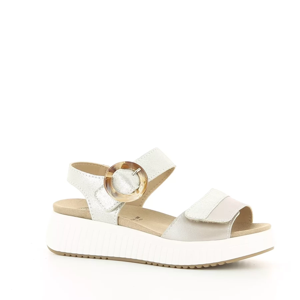 Image (1) de la chaussures Desir de fuite - Sandales et Nu-Pieds Argent en Cuir