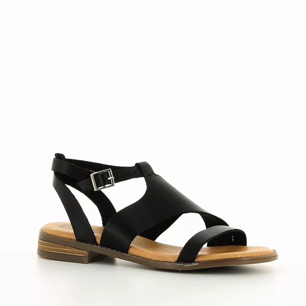Image (1) de la chaussures Simplement B - Sandales et Nu-Pieds Noir en Cuir